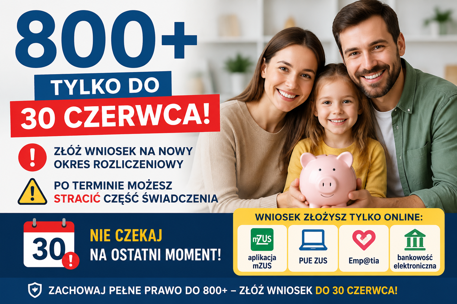 wniosek 800+ tylko do 30 czerwca