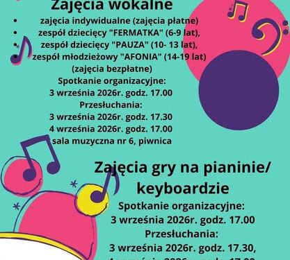 Rozwiń swoje pasje w CKiSz! Nabór na zajęcia artystyczne i muzyczne w Sierpcu 🎶✨