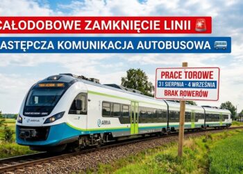 Uwaga Pasażerowie! Całkowita przerwa w ruchu pociągów na trasie Toruń Wschodni – Sierpc