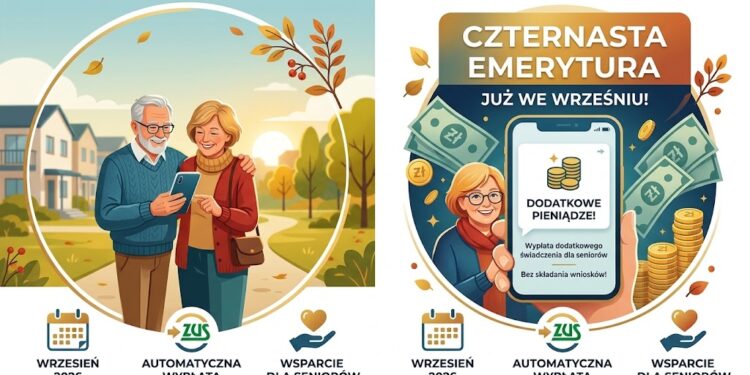 Czternasta emerytura już we wrześniu! Seniorzy otrzymają dodatkowe pieniądze