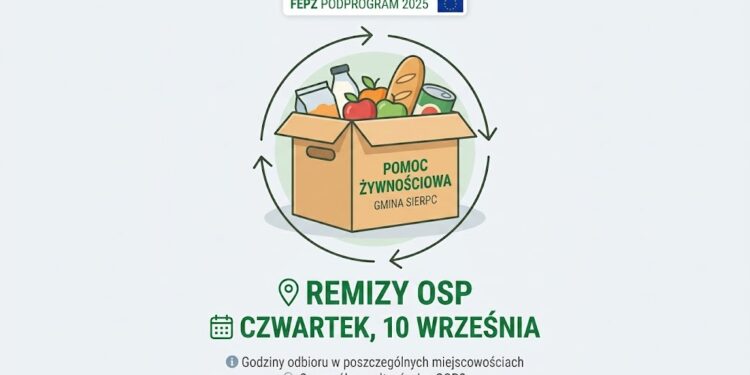 Wydawanie żywności w Gminie Sierpc. Sprawdź harmonogram i miejsca odbioru!